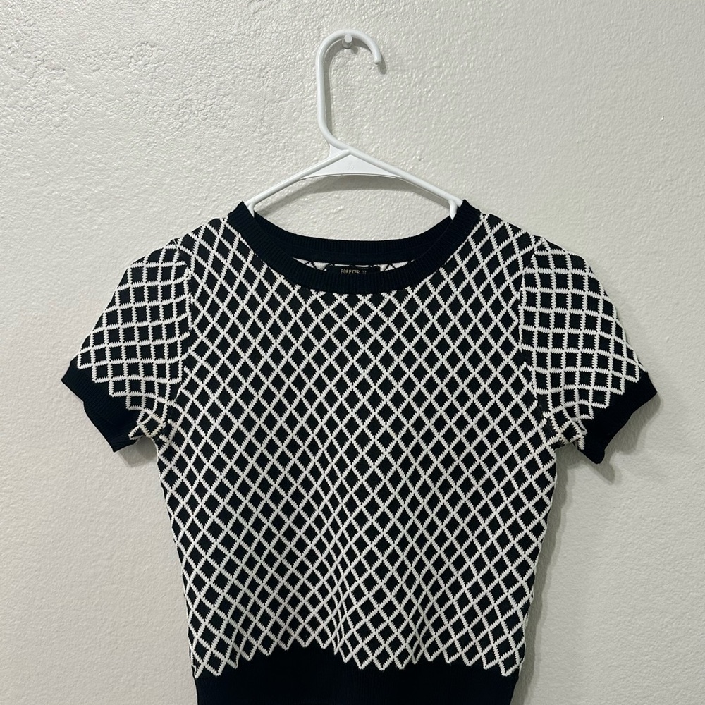 Black and White Women's Top